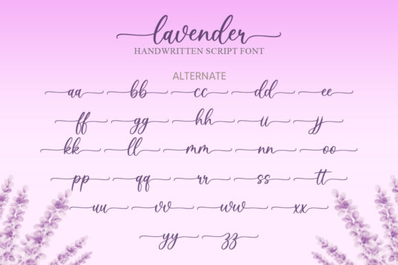 Lavender Font Poster 7
