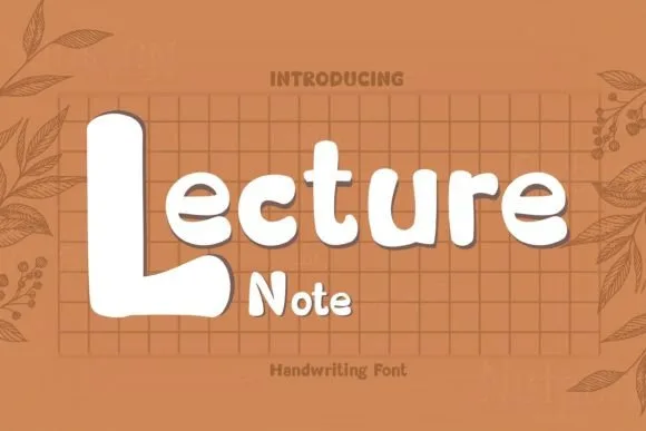 Lecture Note Font Lecture Note Font Poster 1