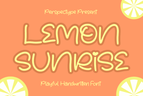 Lemon Sunrise Font Poster 1