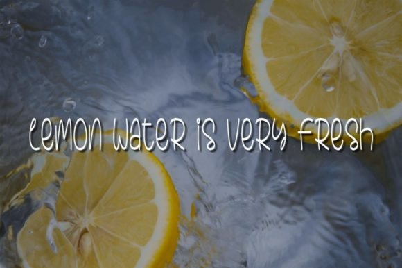 Lemon Water Font Poster 2