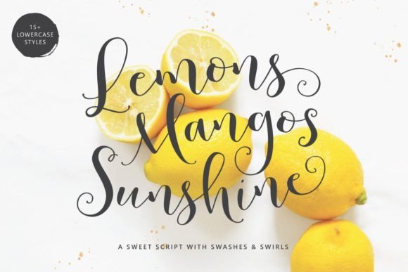 Lemons Mangos Sunshine Font Poster 1