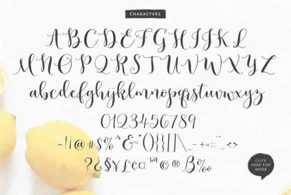 Lemons Mangos Sunshine Font Poster 9