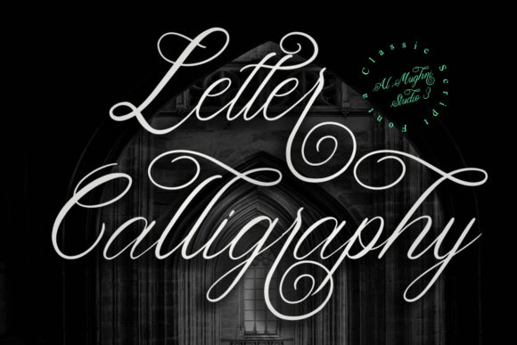 Letter Calligraphy Font Poster 1