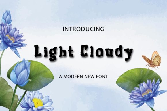 Light Cloudy Font Poster 1