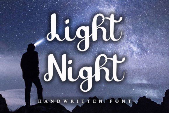 Light Night Font Poster 1