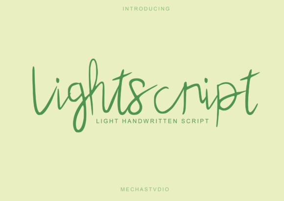 Lightscript Font
