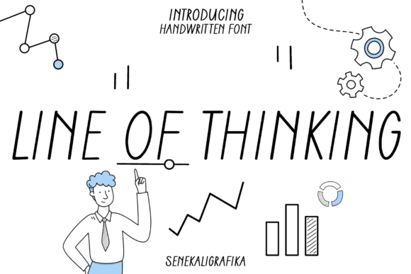 Line of Thinking Font Poster 1