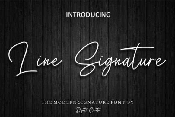 Line Signature Font