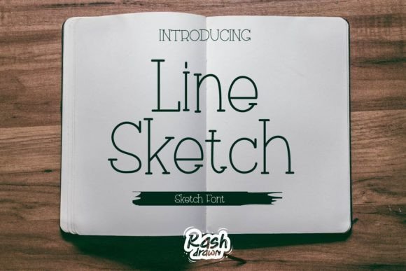 Line Sketch Font Poster 1