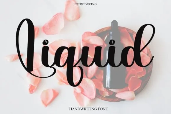 Liquid Font Liquid Font Poster 1