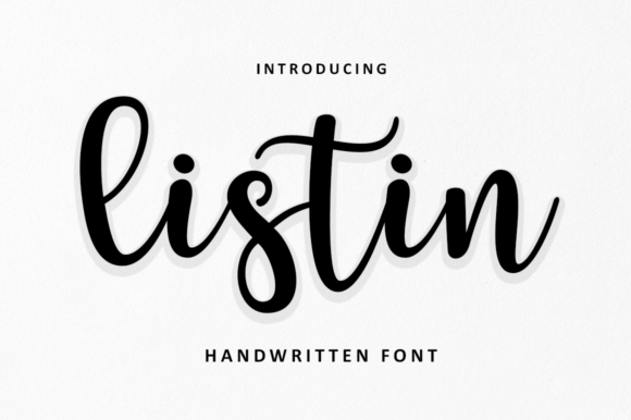 Listin Script Font Listin Script Font Poster 1