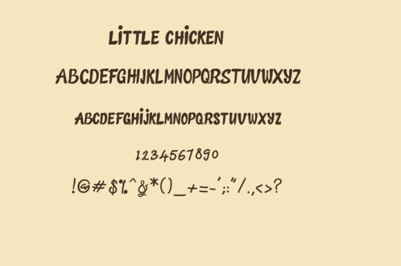 Little Chicken Font Poster 6