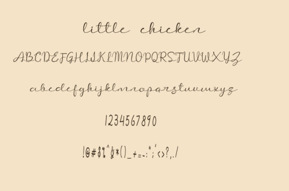Little Chicken Font Poster 7