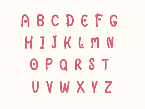 Little Heart Font Poster 2
