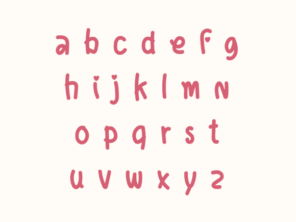 Little Heart Font Poster 3