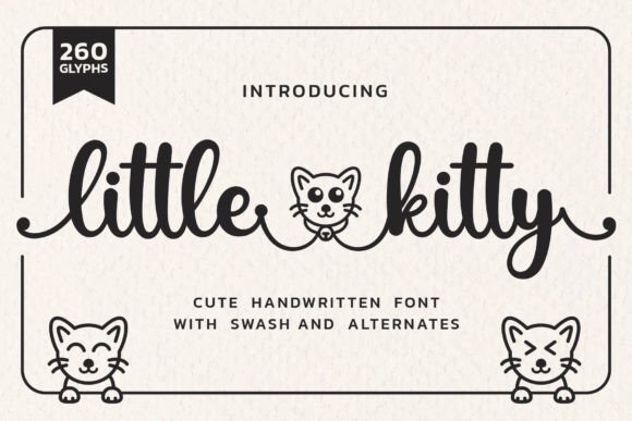 Little Kitty Font Poster 1