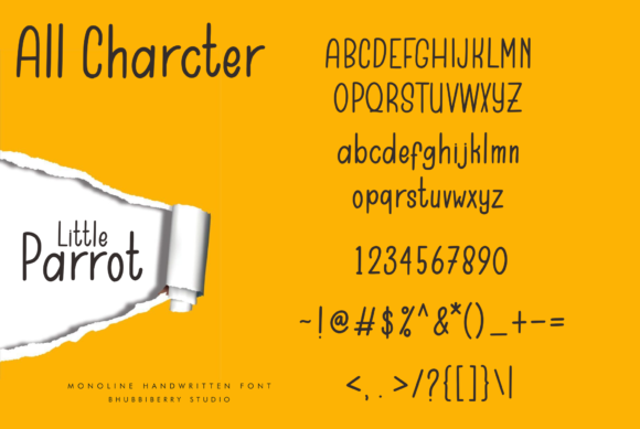 Little Parrot Font Poster 6