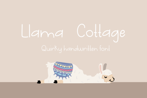 Llama Cottage Font Poster 1