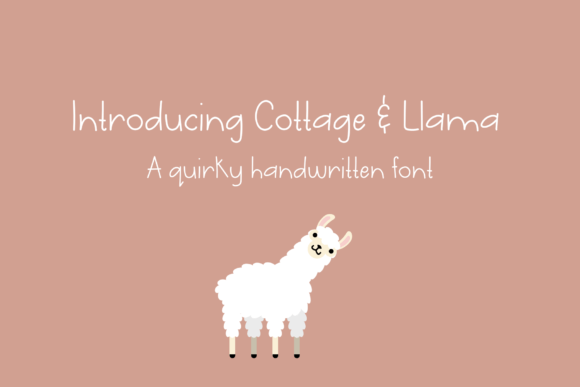 Llama Cottage Font Poster 2