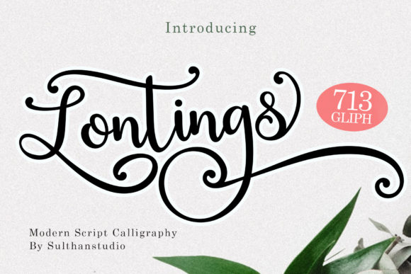 Lontings Script Font Poster 1