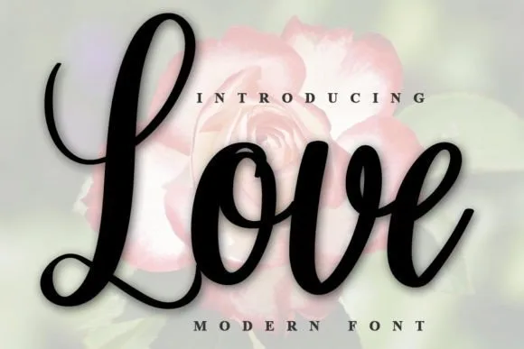 Love Font Love Font Poster 1