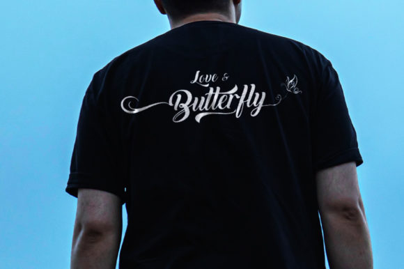 Love and Butterfly Font Poster 5
