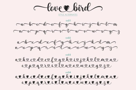 Love Bird Font Poster 8