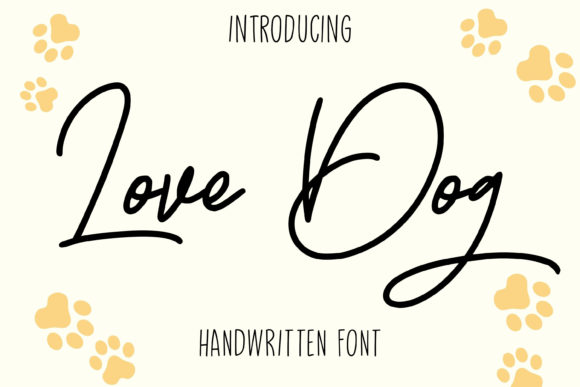 Love Dog Font Poster 1