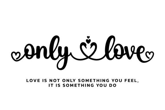 Love Heart Swan Font Poster 6