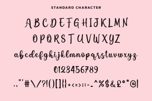 Love Heart Swan Font Poster 7