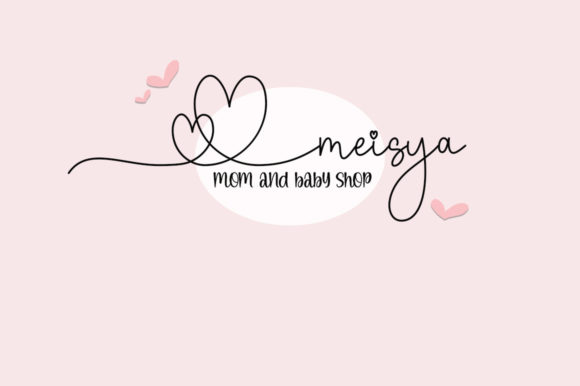 Love Pink Pallet Font Poster 3