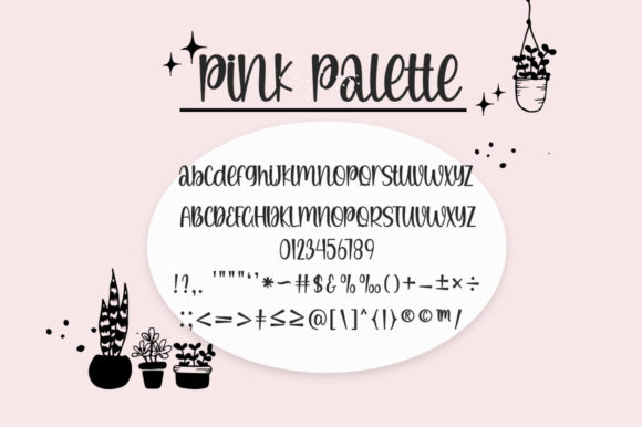 Love Pink Pallet Font Poster 8