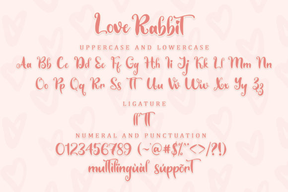 Love Rabbit Font Poster 6