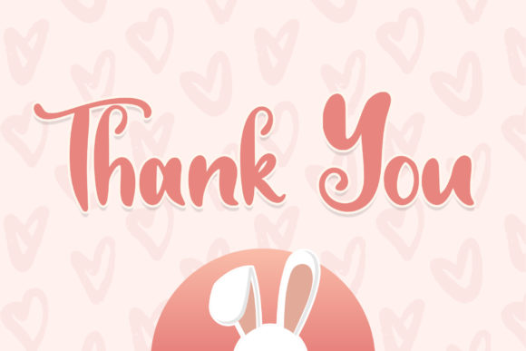 Love Rabbit Font Poster 7