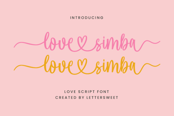 Love Simba Font Poster 1