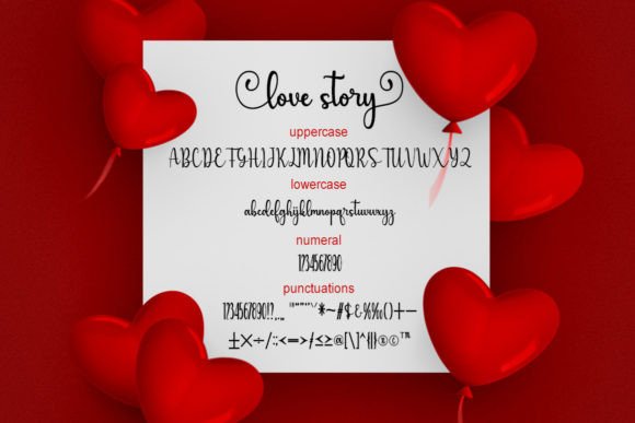 Love Story Font Poster 6