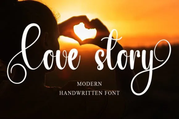Love Story Font Love Story Font Poster 1