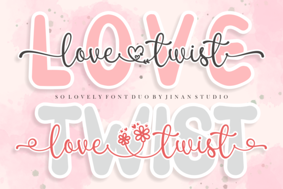 Love Twist Duo Font Poster 1