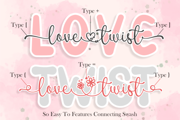 Love Twist Duo Font Poster 2