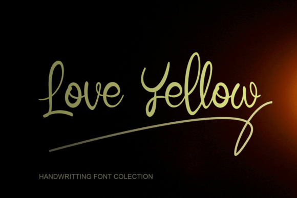 Love Yellow Font Poster 1