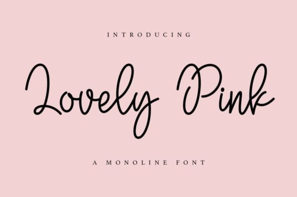 Lovely Pink Font Poster 1