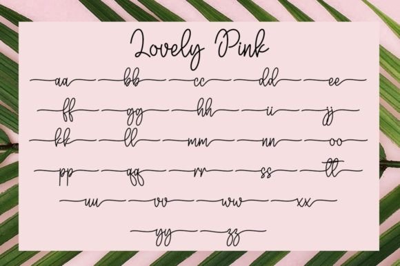 Lovely Pink Font Poster 6