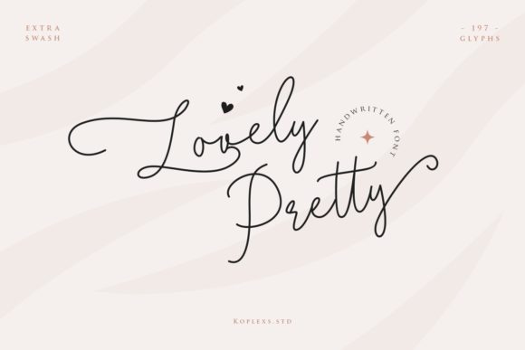 Lovely Pretty Font Poster 1