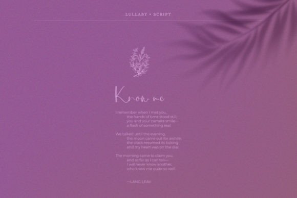 Lullaby Font Poster 6