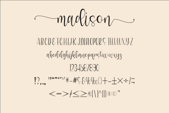 Madison Font Poster 5