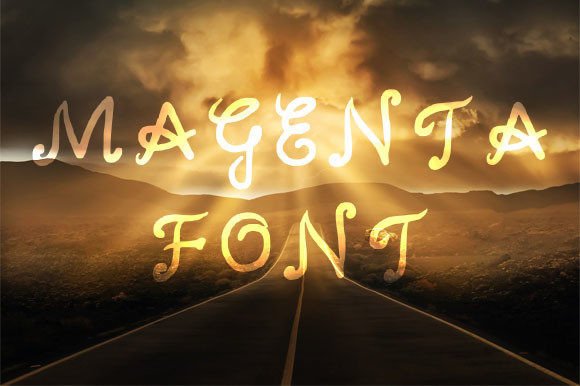 Magenta Font Poster 1