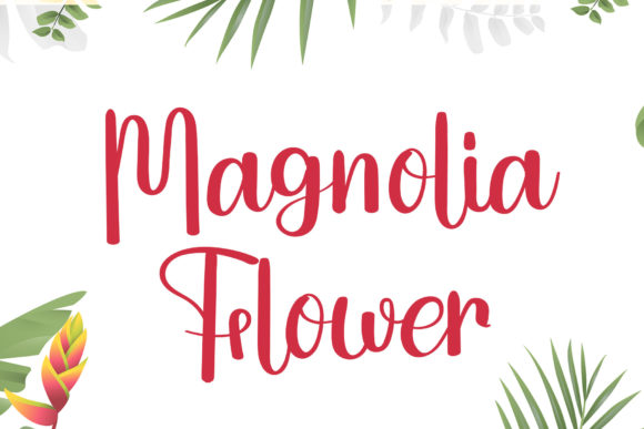 Magnolia Flower Font Poster 1
