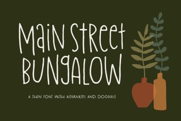 Main Street Bungalow Font Poster 1