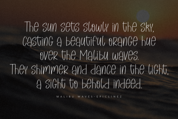 Malibu Waves Font Poster 2