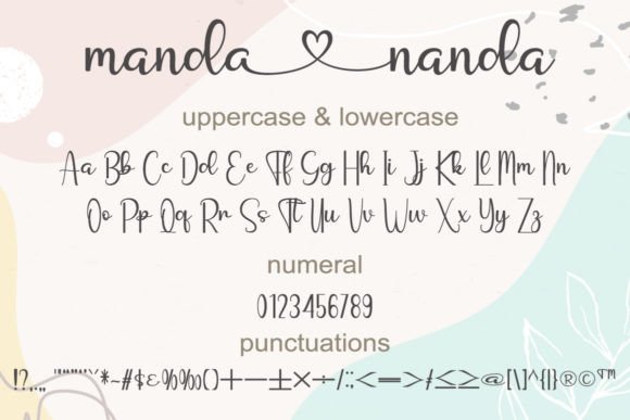 Manda Nanda Font Poster 5